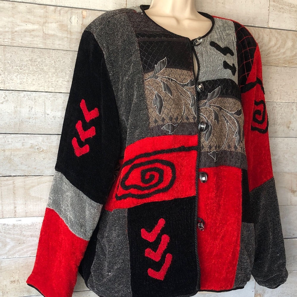 Alex Kim velvet patchwork jacket - Picture 3 of 8